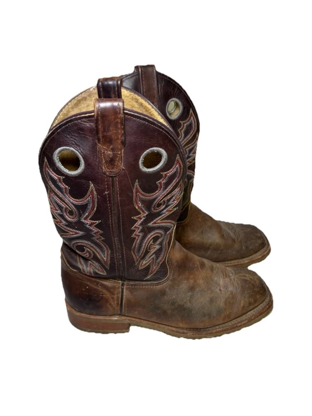 Double H Mens SIZE 9.5 2E Mickey  BROWN LEATHER BOOTS DH4400 western Cowboy